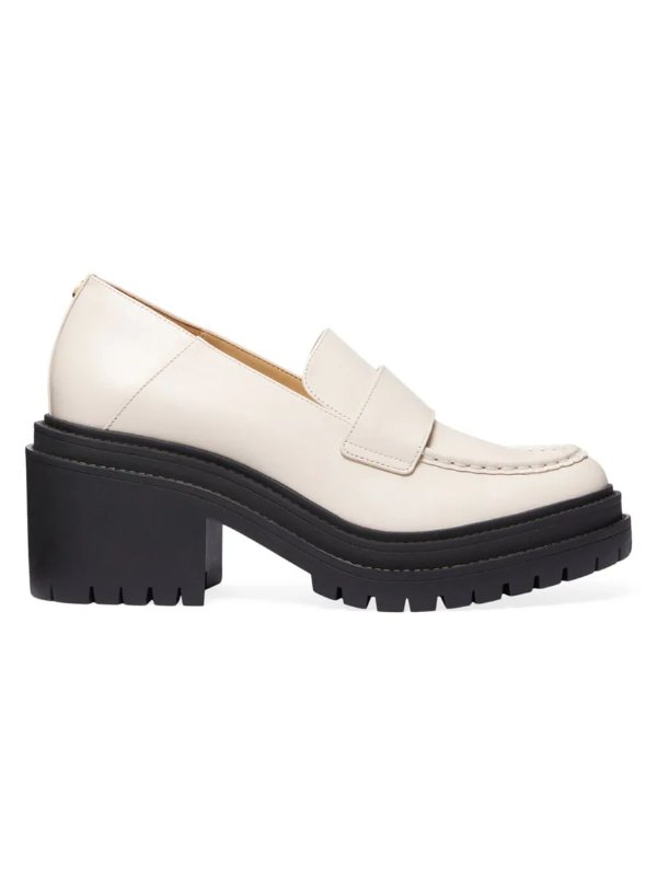 Rocco 76MM Leather Lug-Sole Loafers