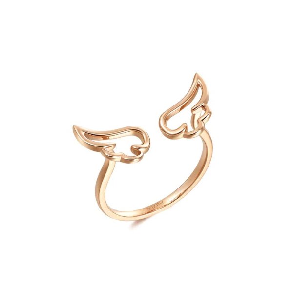 Love Decode 18K Rose Gold Angel Wing ring | Chow Sang Sang Jewellery eShop