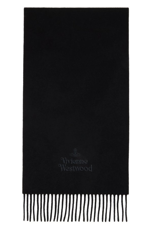 Black Embroidered 围巾