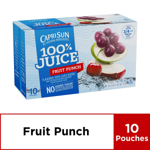 Capri Sun 100% Fruit Punch Juice, 60 Fl. Oz (Pack of 4)