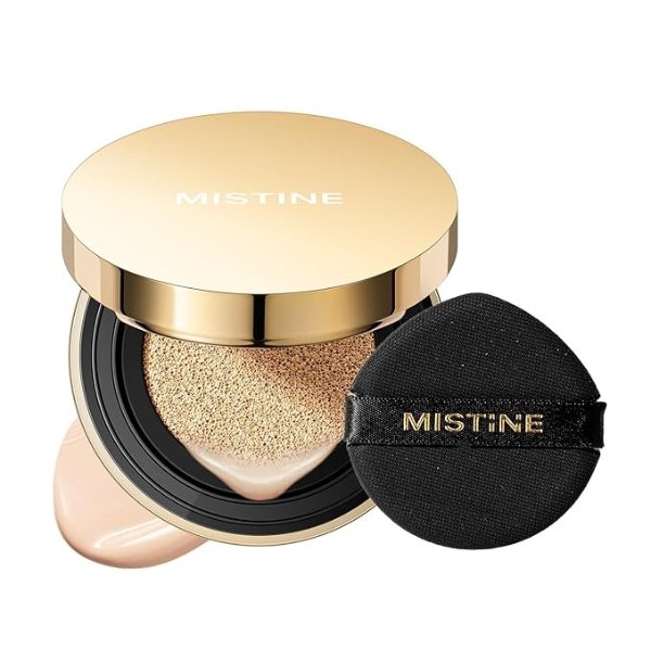 Mini Cushion Foundation Makeup Impeccable Full Coverage with Airy Matte Finish,Long-Lasting,Oil Control Cushion Compact,75% Essence Compact Foundation for Oily Skin,Ivory