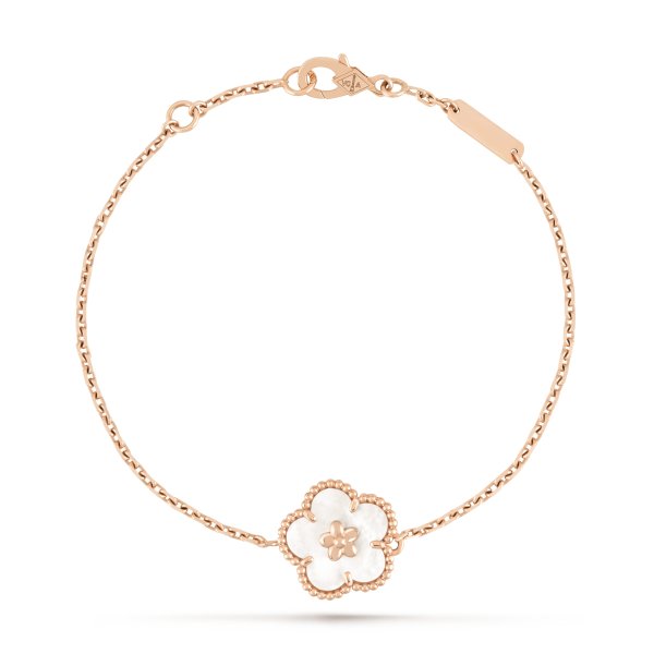 Lucky Spring bracelet, plum blossom 18K rose gold, Mother-of-pearl