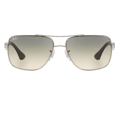 Amazon Ray-Ban Men's RB3483 Metal Square Sunglasses, Silver/Grey Gradient, 60 mm