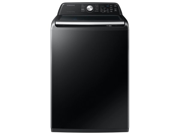 4.6 cu. ft. Large Capacity Smart Top Load Washer with ActiveWave&trade; Agitator and Active WaterJet in Brushed Black | Samsung US