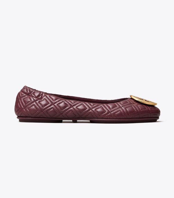 MINNIE TRAVEL BALLET FLAT, QUILTED LEATHER