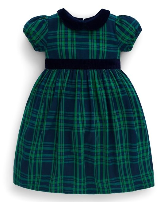Navy Check Smocked A-Line Dress - Infant, Toddler & Girls