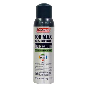 Coleman 100 Max 100% DEET Continuous Spray Insect Repellent, 4 oz