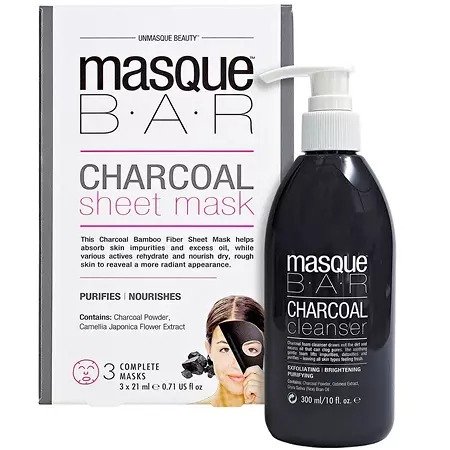 Masque Bar Charcoal Cleanser and Sheet Mask Set - Sam's Club