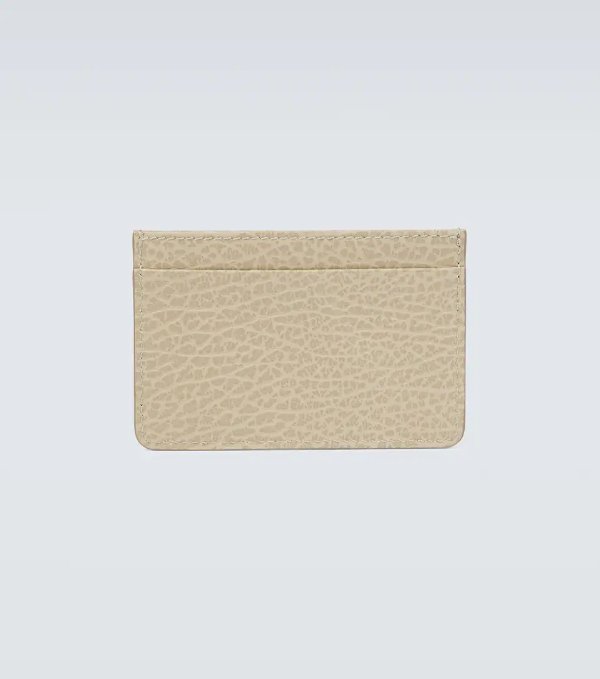 Grained leather cardholder