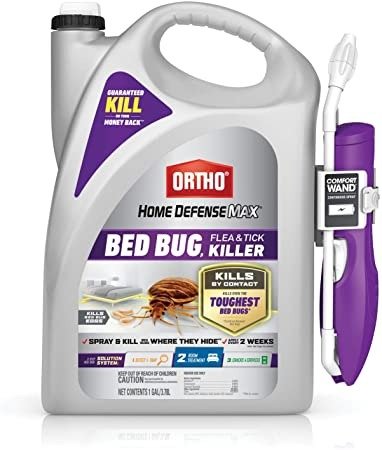 Home Defense Max Bed Bug, Flea and Tick Killer - With Ready-to-Use Comfort Wand, Kills Bed Bugs and Bed Bug Eggs, Bed Bug Spray Also Kills Fleas and Ticks, 1 gal.