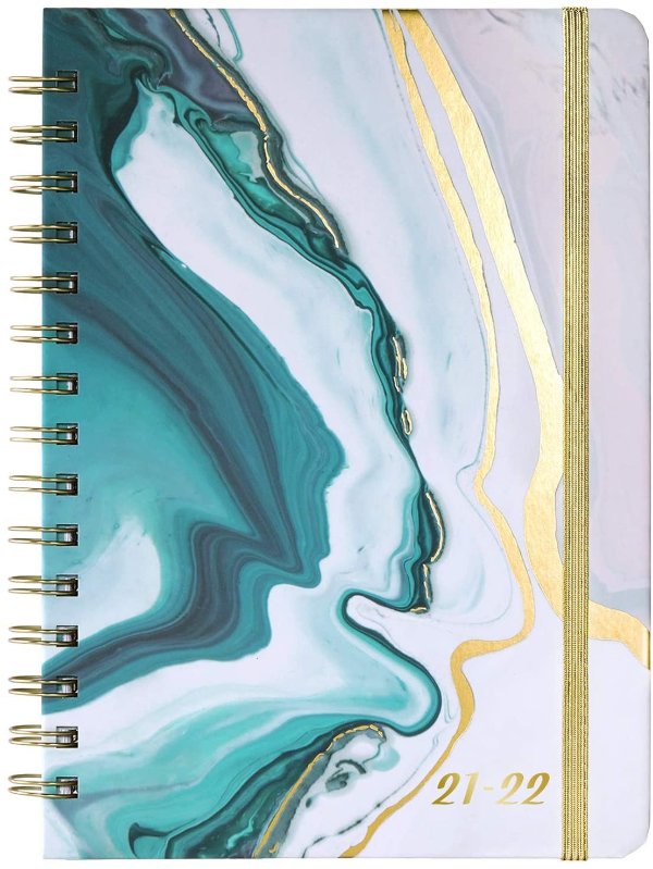 2021-2022 Planner – Academic Planner 2021-2022 from July 2021 - June 2022, Monthly planner, 6.4"x 8.5", Flexible Cover Planner with Elastic Closure, Coated Tabs, Inner Pocket