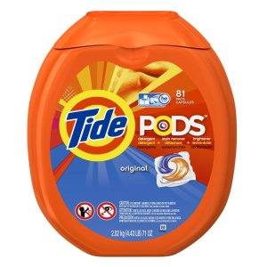 Tide Pods Laundry Detergent Packs Tub, Original, 81 Count