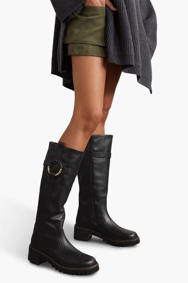 Hana leather knee boots