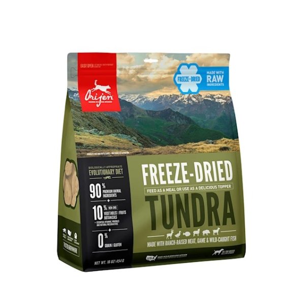ORIJEN Tundra Recipe Grain Free High Protein Premium Raw Meat Freeze Dried Dog Food, 16 oz. | Petco