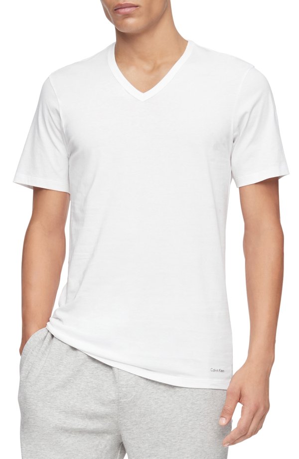 3-Pack Slim Fit Cotton V-Neck T-Shirt