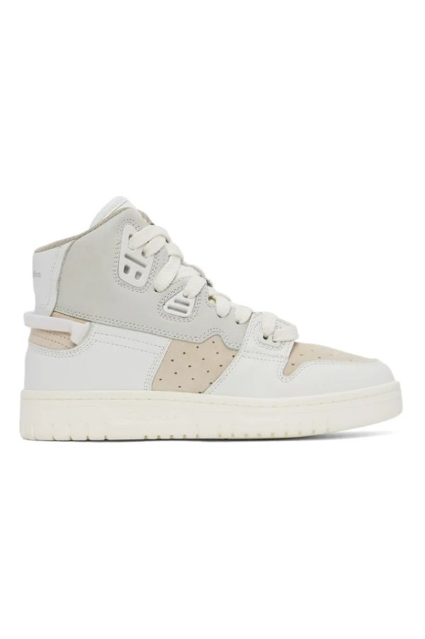 Off-White Leather High-Top Sneakers