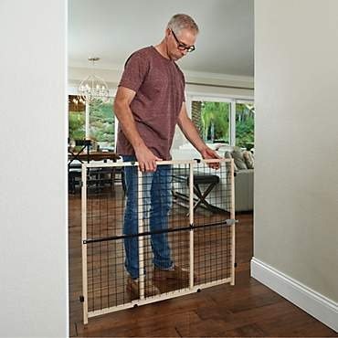 Easy-Fit Wooden Expandable Pet Gate, 30"-50" W x 32" H | Petco