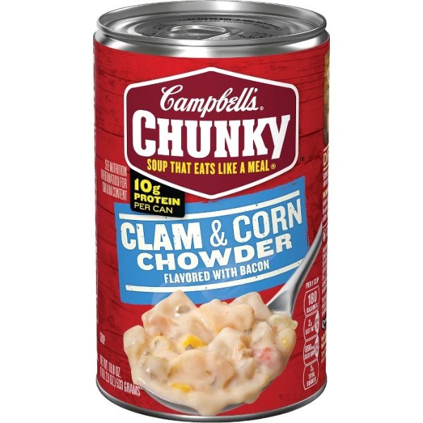Clam & Corn Chowder with Bacon Soup 18.8 oz