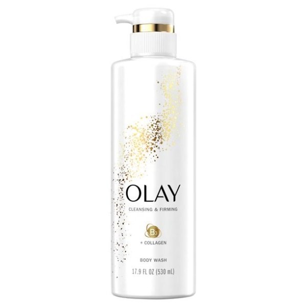 Olay Cleansing & Firming Body Wash with Vitamin B3 and Collagen, 17.9 fl oz