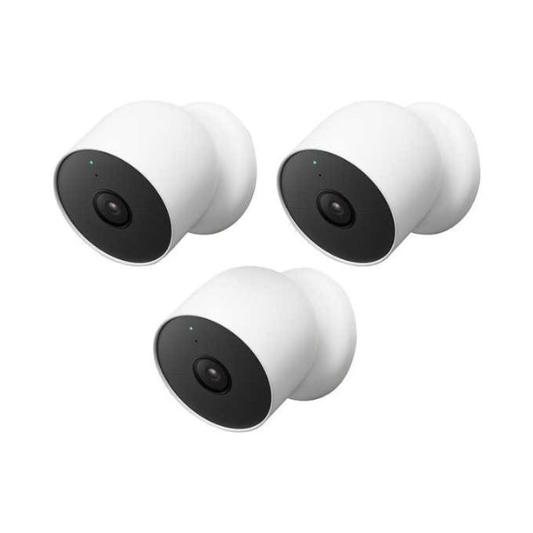 Nest Cam (Outdoor or Indoor, Battery) 3-Pack