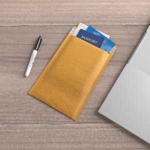 Amazon Basics Kraft Bubble Mailer, 6" x 10" 50-Pack