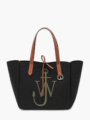 RECYCLED CANVAS BELT TOTE in black | JW Anderson