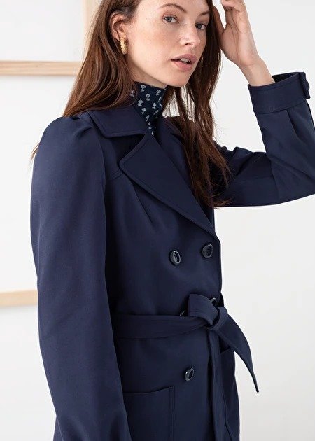 Belted Twill Trench Jacket