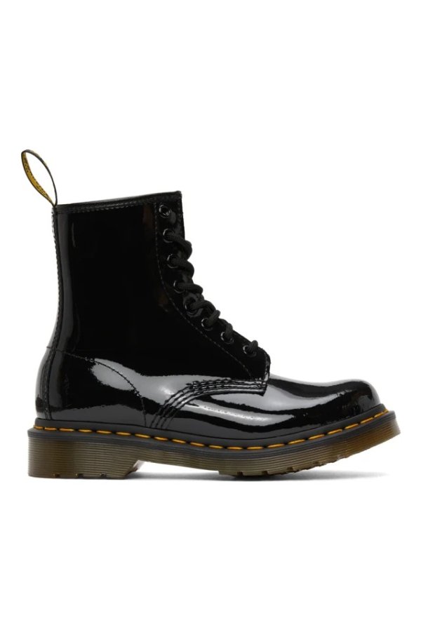 Black Patent 1460 Boots