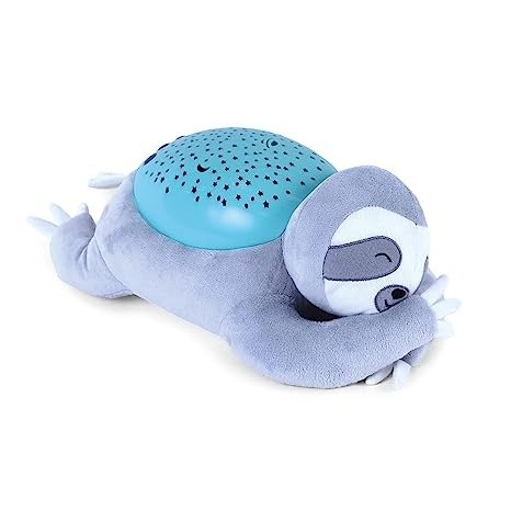 ® Slumber Buddies® Deluxe (Sloth) – Projector Night Light for Kids with Calming Songs, Sounds, and Heartbeat Vibration