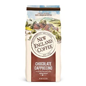 New England Coffee Chocolate Cappuccino, Medium Roast Ground Coffee, 11 oz Bag