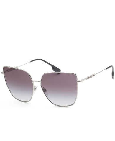 Burberry Women's Silver Irregular Sunglasses SKU: BE3143-10058G-61 UPC: 8056597836920