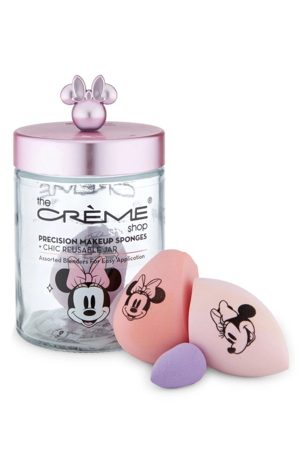 x Disney Minnie Mouse Precision Makeup Sponges & Reusable Jar