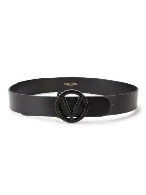 Tonal V-Logo Leather Belt