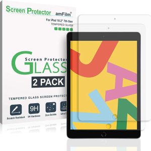 amFilm Glass Screen Protector for iPad 10.2" (8th, 7th Generation, 2019) (2 Pack)