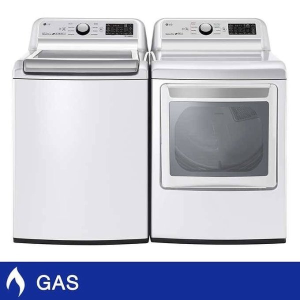 5.0 cu. ft. Top Load Washer and 7.3 cu. ft. GAS Dryer