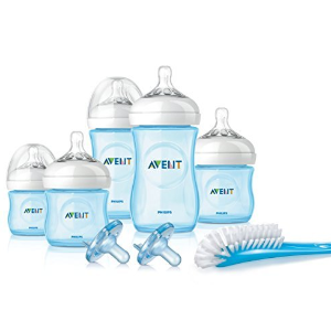 Philips Avent Natural Infant Baby Bottle Starter Set, Blue