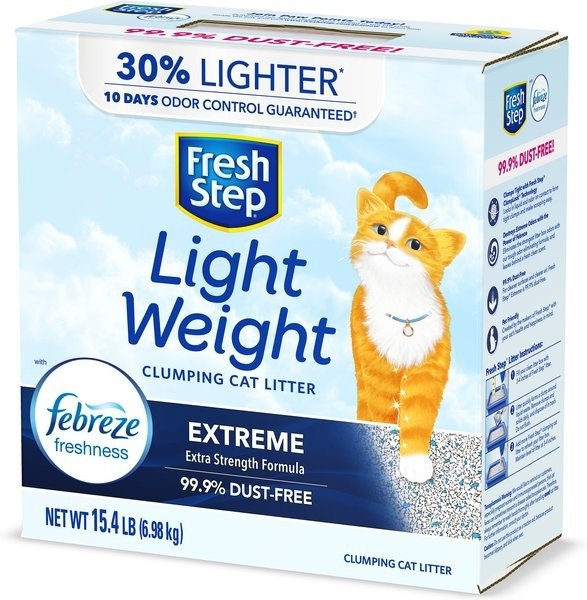 FRESH STEP Lightweight Febreze Scented Clumping Clay Cat Litter, 15.4-lb box - Chewy.com
