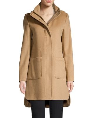 - Cashmere & Wool-Blend Hooded Peacoat