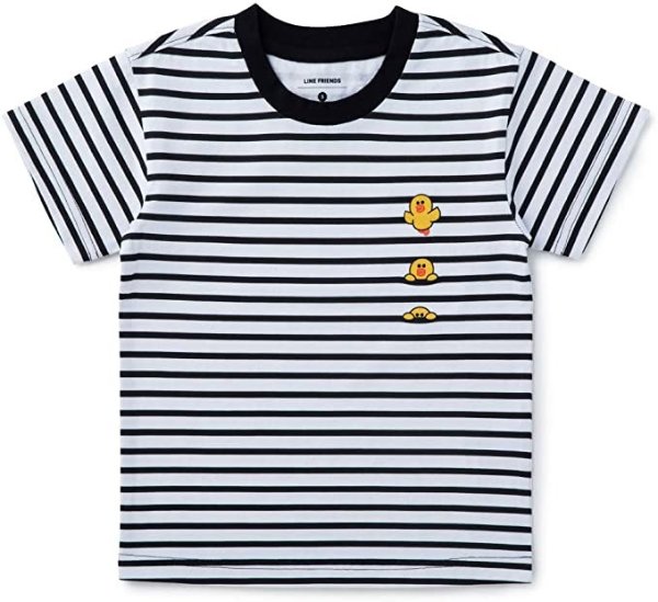 FRIENDS Sally's Imagine Character 100% Cotton Unisex Graphic Print Stripe Short Sleeve T-Shirt for Boys and Girls