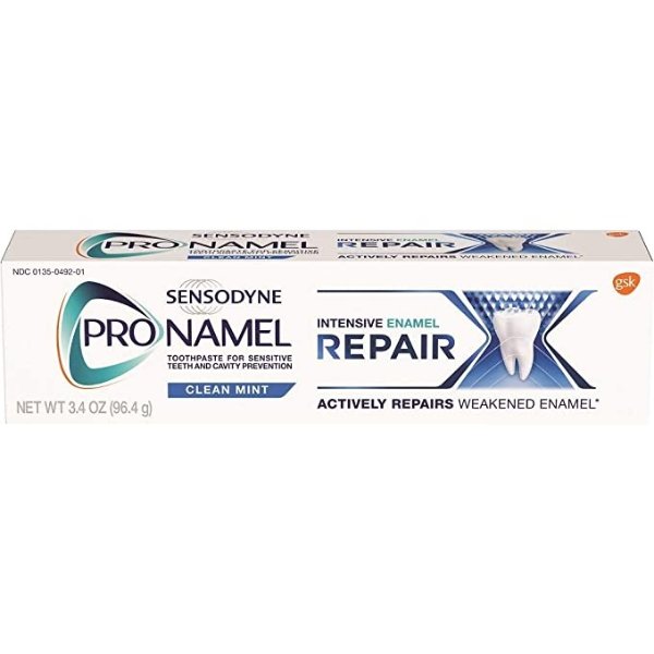 Pronamel Intensive Enamel Repair Toothpaste for Sensitive Teeth, to Reharden and Strengthen Enamel, Clean Mint - 3.4 Ounces