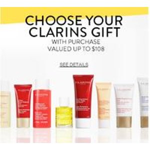 (up to $108 value) with any $75 Clarins purchase @ Nordstrom