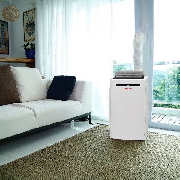 MN10CESWW 10,000 BTU 115V Portable Air Conditioner up to 450 sq. ft. with Front Grille and Remote Control, White