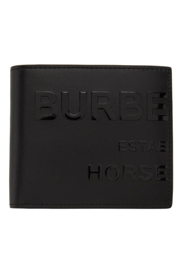 Black 'Horseferry' Print International Bifold Wallet