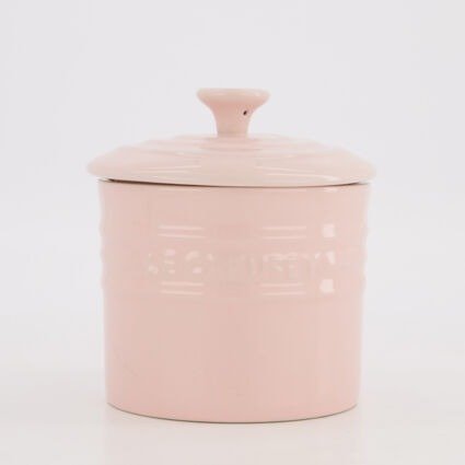 粉色可重复使用的储物罐14x14cm