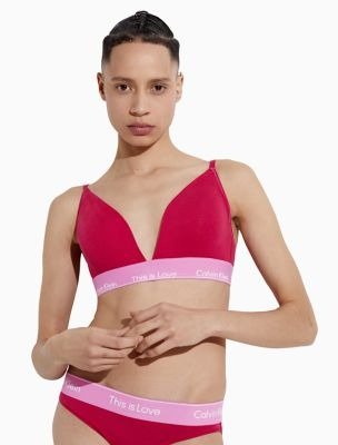 Calvin Klein Calvin Klein Pride This Is Love Tonal Lightly Lined Triangle  Bralette 38.00