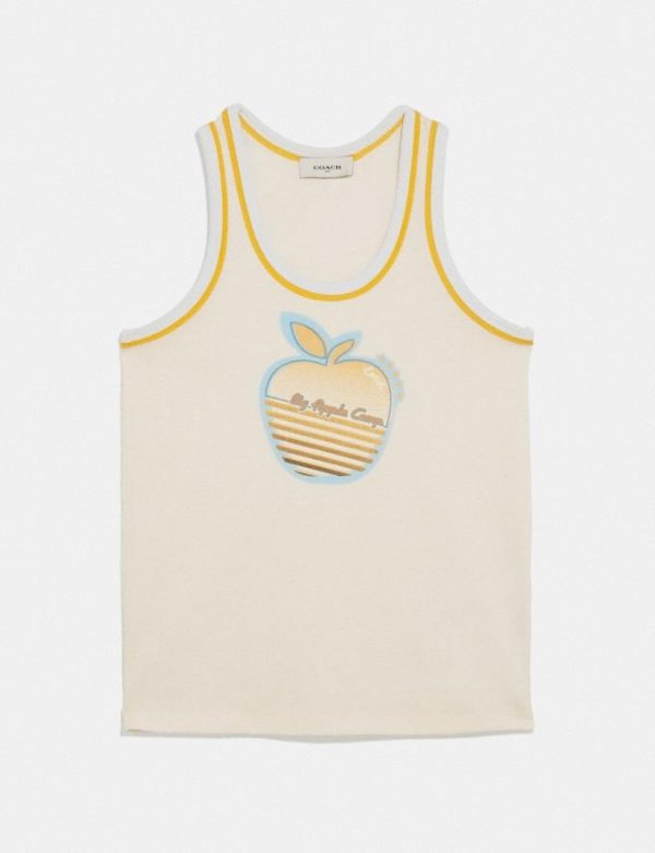 Apple Graphic Jersey Tank Top