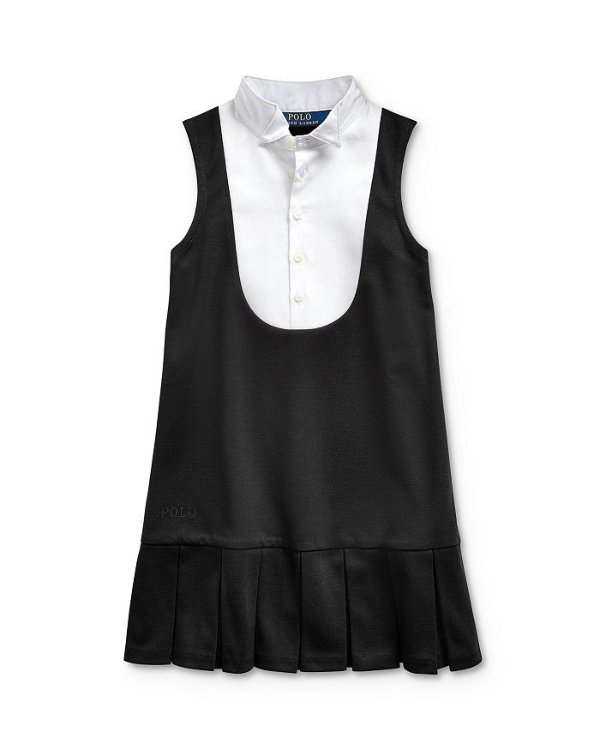 Girls' Ponte Tuxedo Dress - Little Kid