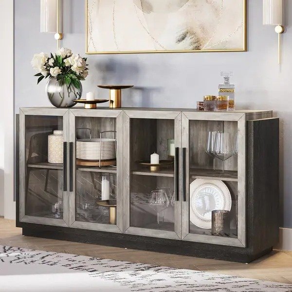BELLEZE Brixston Sideboard Buffet Cabinet with Storage