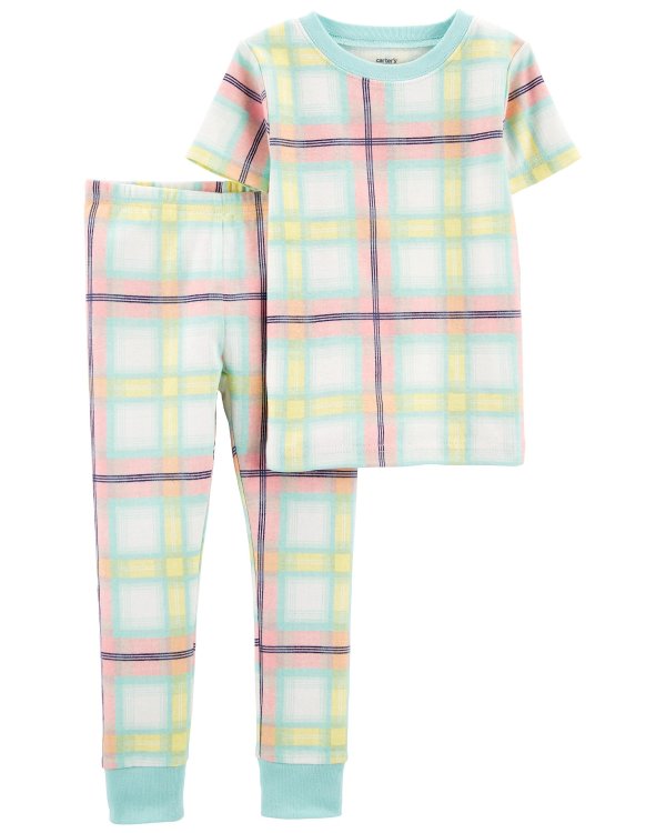 Baby 2-Piece Plaid 100% Snug Fit Cotton PJs