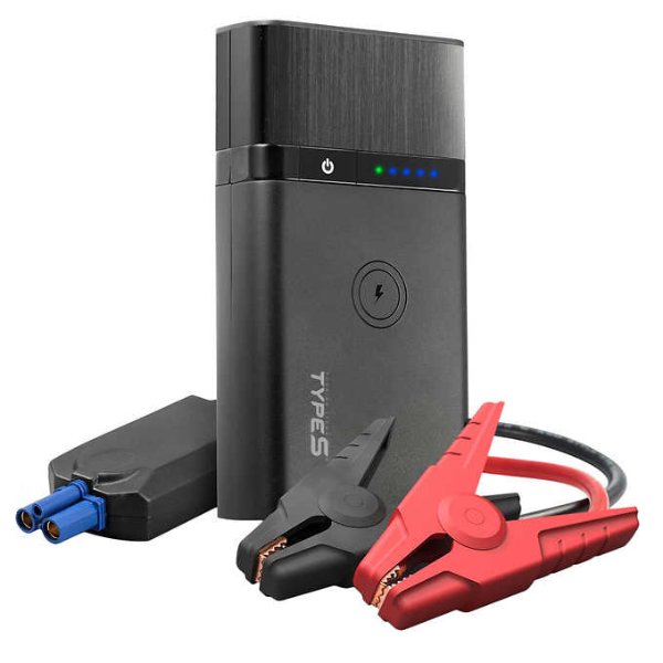 Type S Lithium Jump Starter & Portable Power Bank with Built-in Wireless Charging